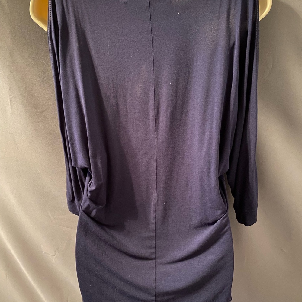 🎀 Navy cold shoulder tunic OS Michael Stars - Picture 2 of 5